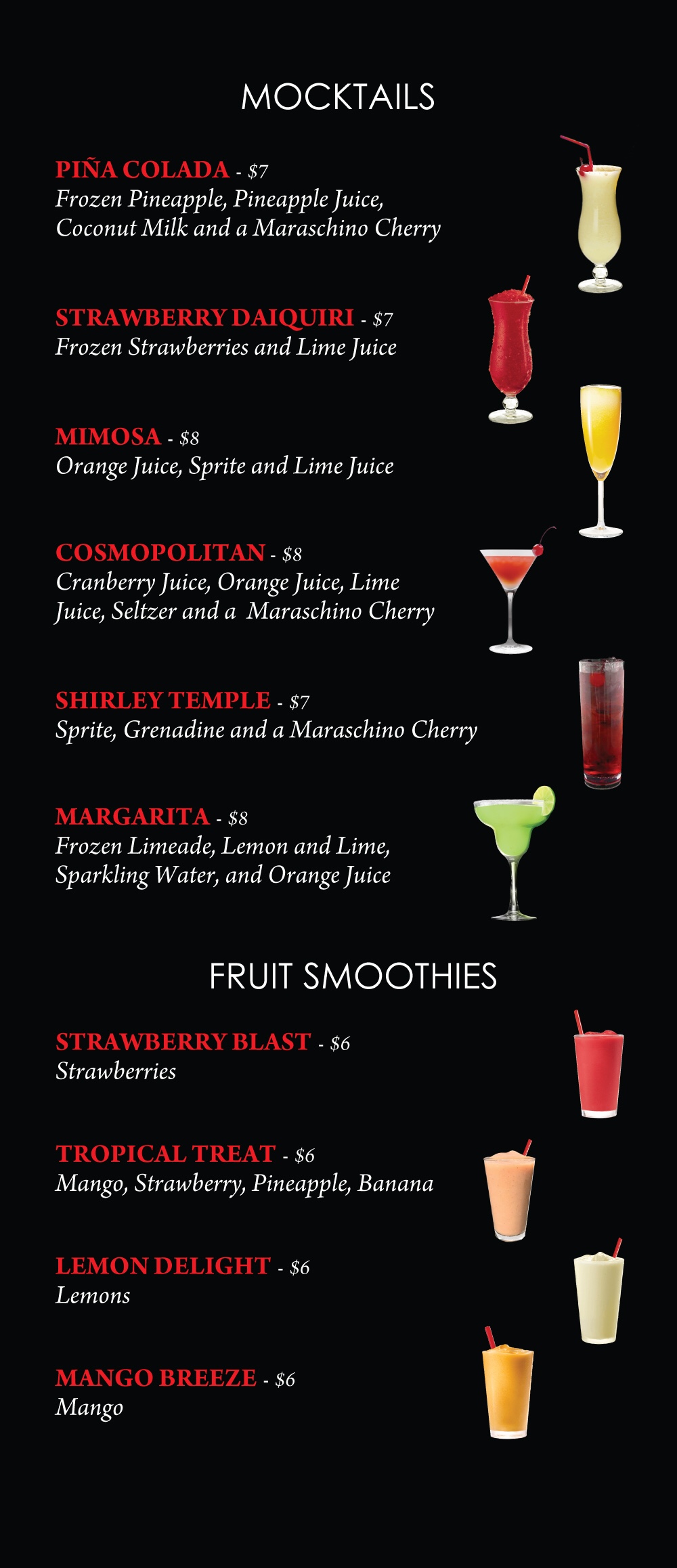 Specialty Drinks Prime 10 9752